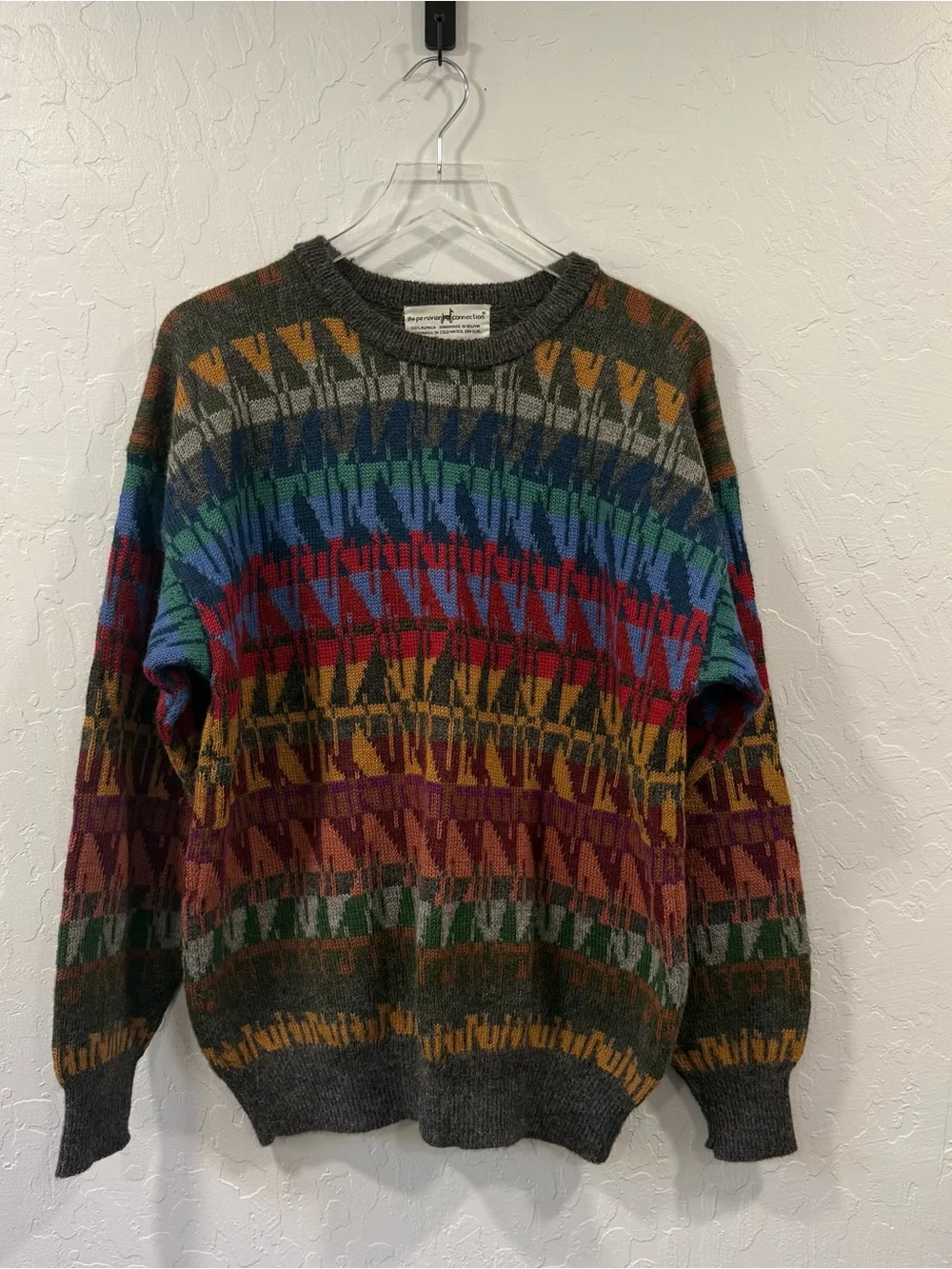 The Peruvian Connection Vintage 100% Alpaca Crewneck Sweater Size L
